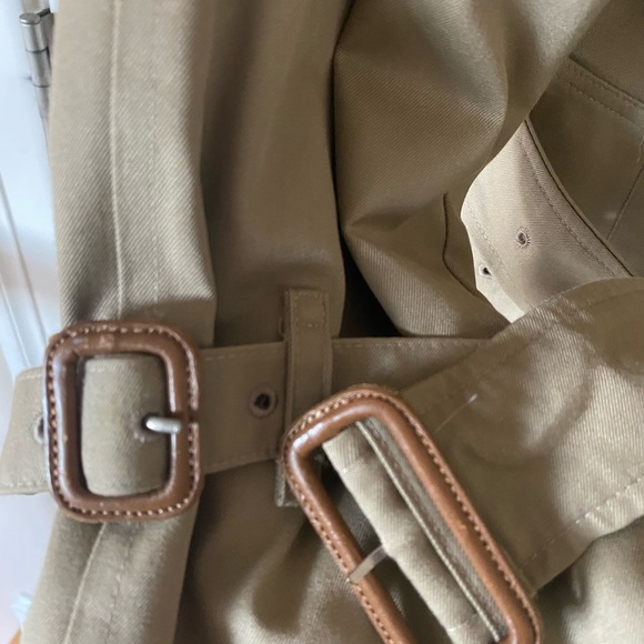 Unique Vintage Burberry Tan Trench Coat w/ Removable Wool Liner Sz 10 XXLong - Picture 7 of 15
